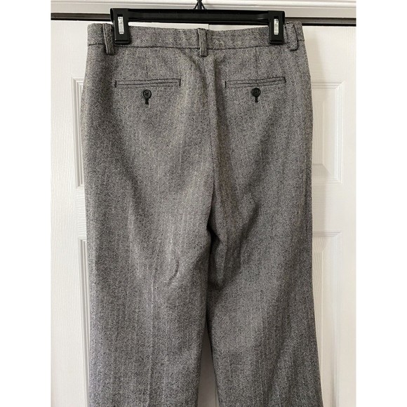 Vintage J. Crew Favorite Fit Wool Herringbone Gray Dress Pants Size 6 -Lined - Picture 8 of 14